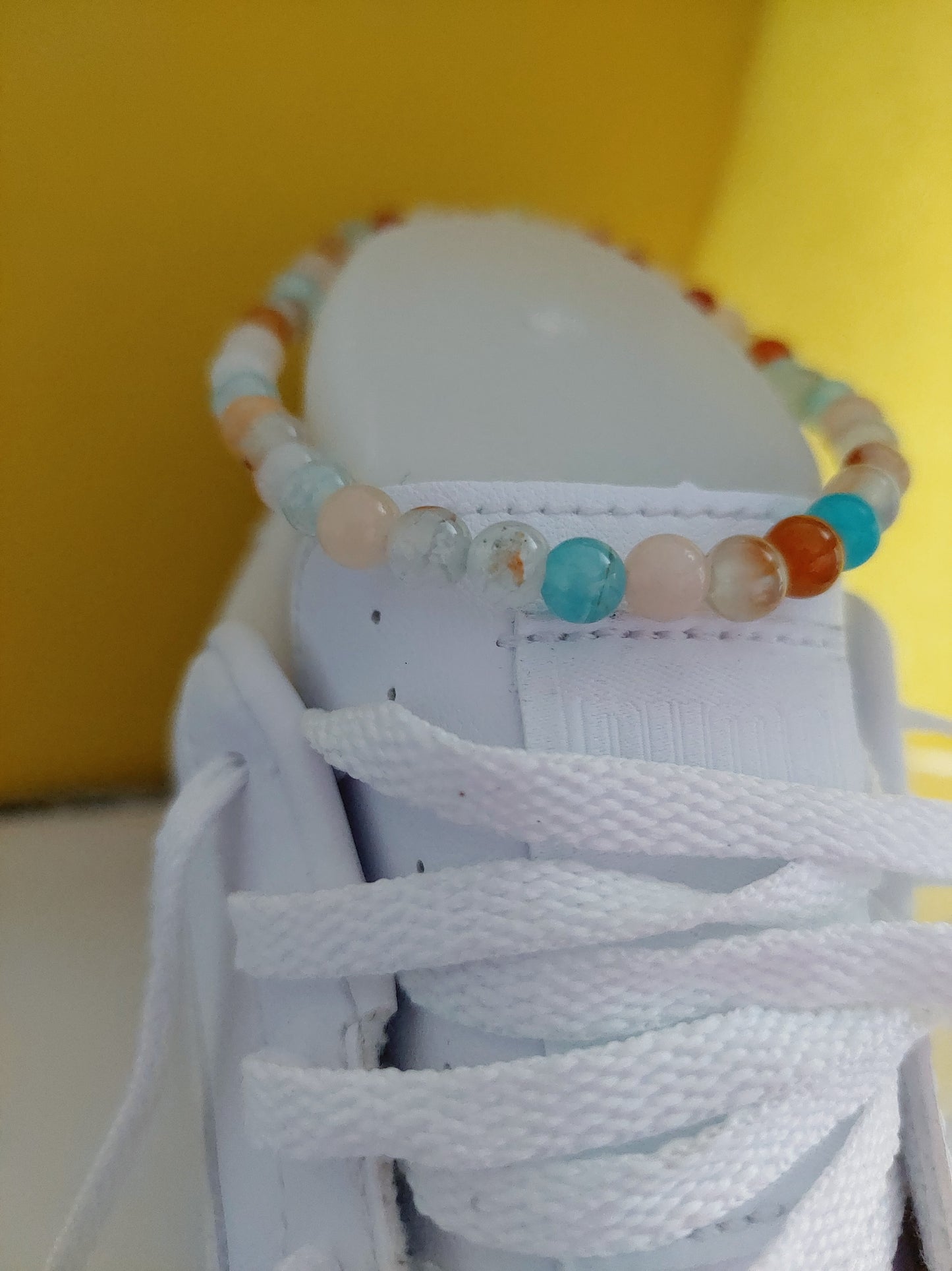 Unisex Amazonite Stretch Bead Anklet (6mm)